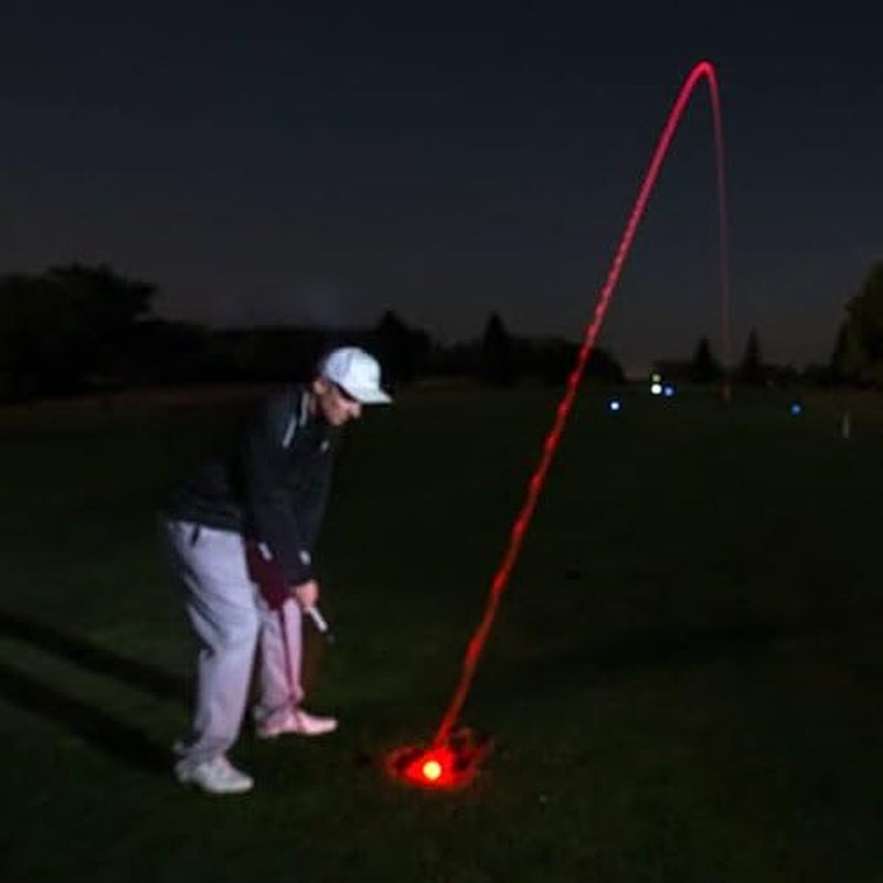 Light up LED Golf Balls (6 Ball Pack) - Professional Glowing Golf Balls with Internal LED Lights (Red)